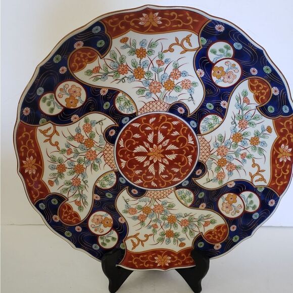Japanese  Plate w/Stand - Picture 2 of 8